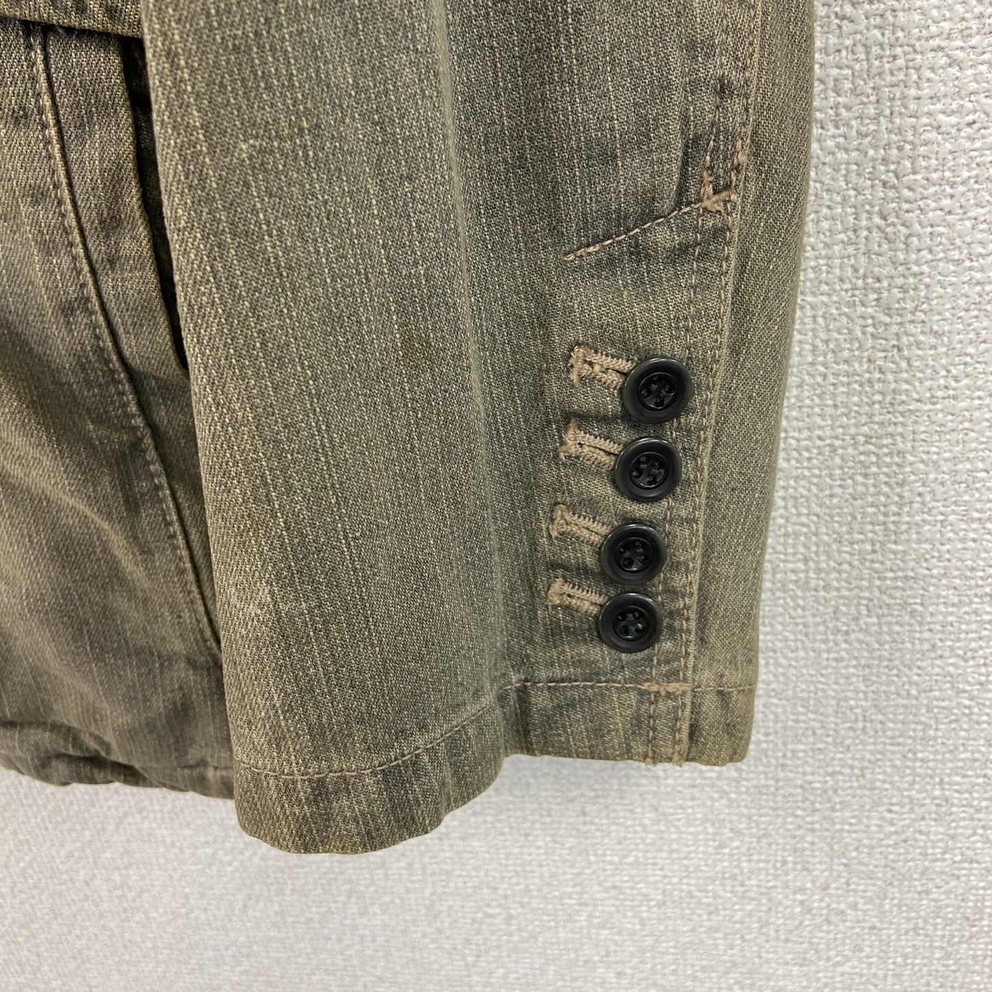 COMME CA ISM　コムサイズム　デニムジャケット　カーキ　Mサイズ