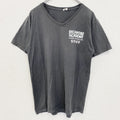 古着 used　ALSTYlE　アルスタイル　半袖VネッTシャツ　バックプリント　ワンポイント　黒　ブラック　Mサイズ