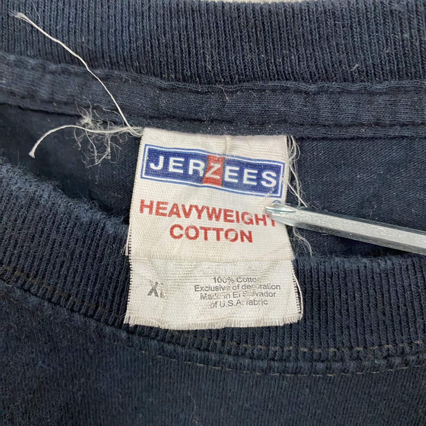 JERZEES　ジャージーズ　半袖プリントTシャツ　紺　ネイビー　XLサイズ