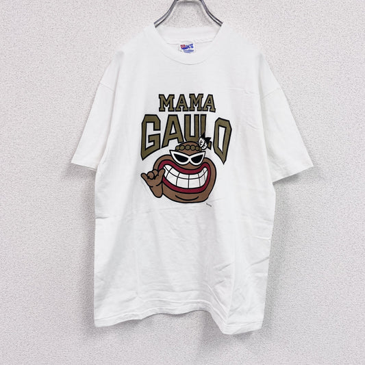 90s　Hanes　ヘインズ　半袖プリントTシャツ　ヴィンテージ　シングルステッチ　白　ホワイト　Lサイズ