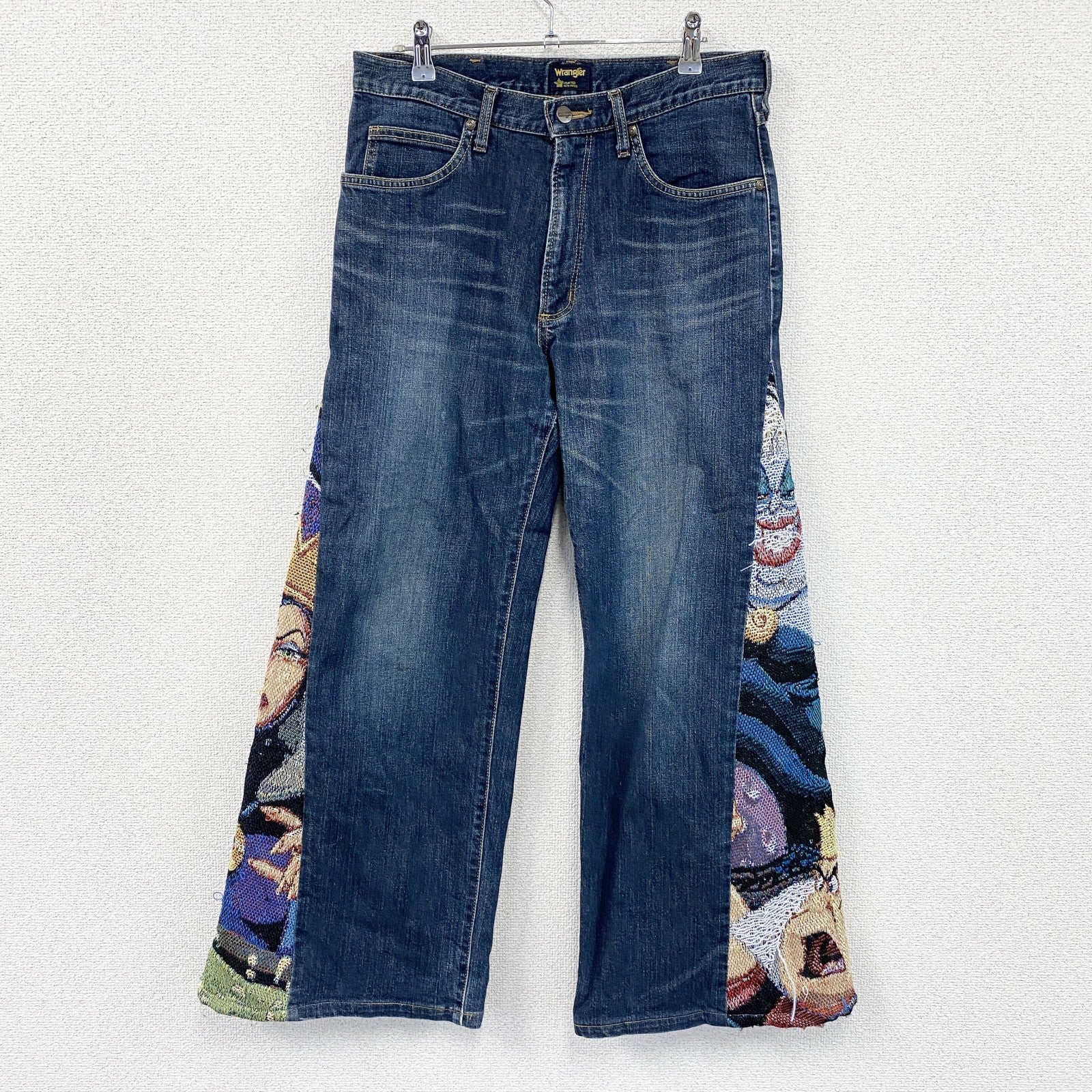 Wrangler　ラングラー　Disney　フレアデニムパンツ/ジーンズ　ディズニーデザイン　再構築　インディゴ　31サイズ