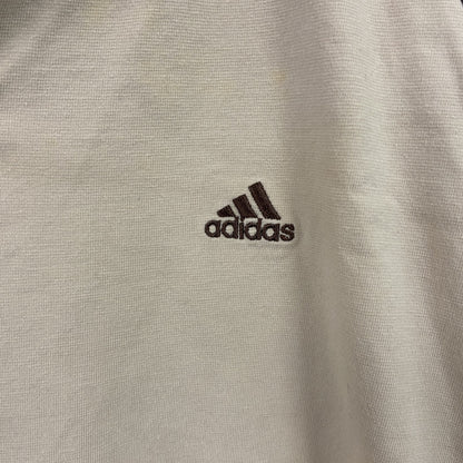 adidas　アディダス　半袖プリントTシャツ　茶色　ブラウン　ライトベージュ　バイカラー　Lサイズ