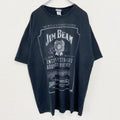 古着 used　GILDAN ギルダン　半袖プリントTシャツ　JIM BEAM　ハイボール　黒　クルーネック　2XLサイズ