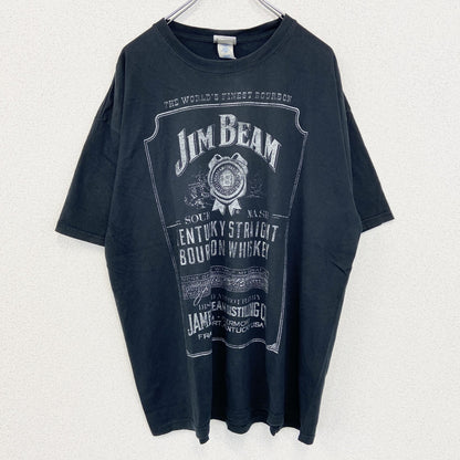 古着 used　GILDAN ギルダン　半袖プリントTシャツ　JIM BEAM　ハイボール　黒　クルーネック　2XLサイズ