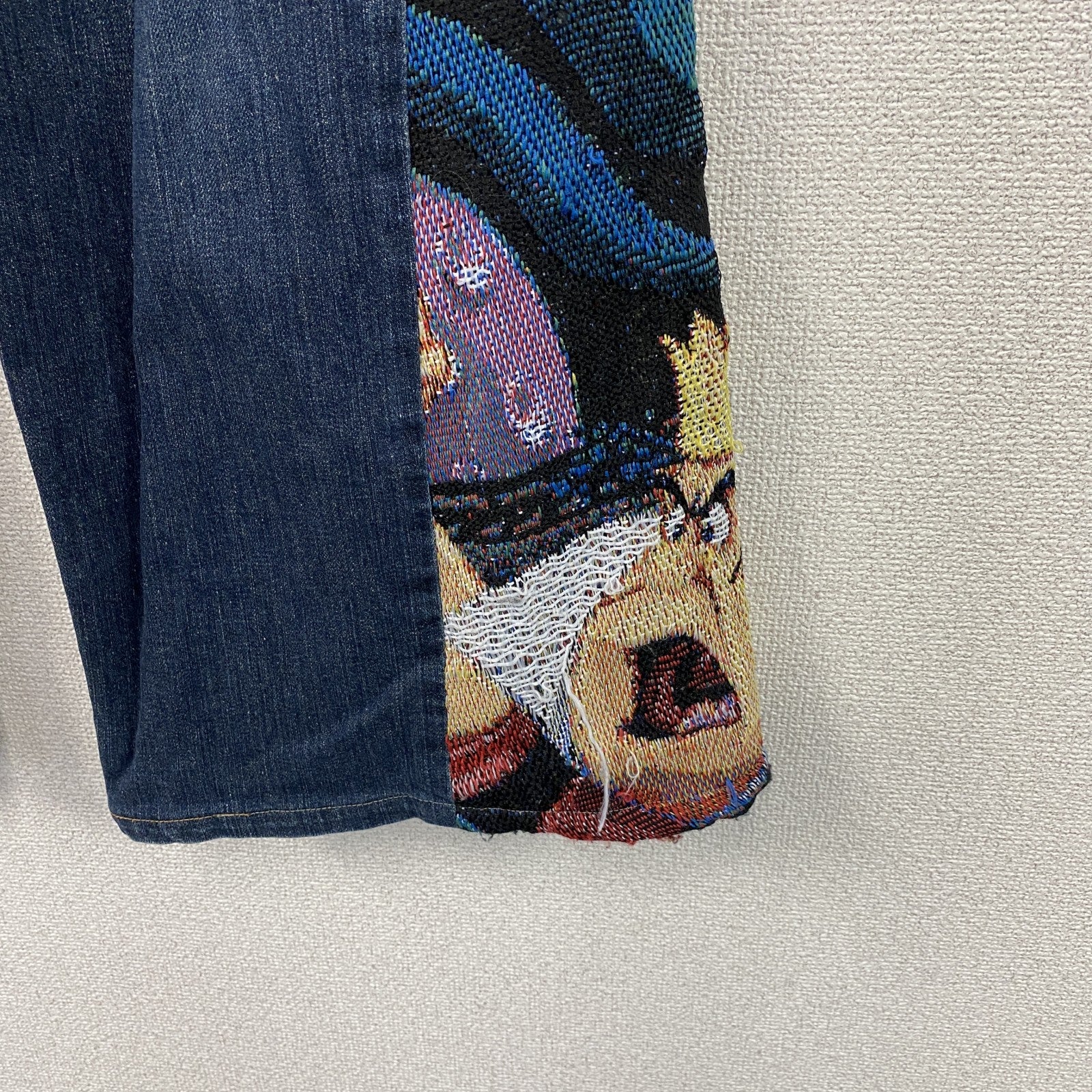 Wrangler　ラングラー　Disney　フレアデニムパンツ/ジーンズ　ディズニーデザイン　再構築　インディゴ　31サイズ