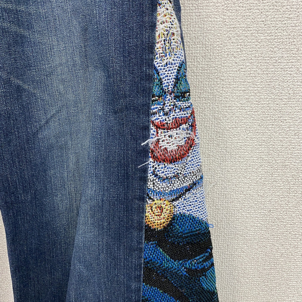 Wrangler　ラングラー　Disney　フレアデニムパンツ/ジーンズ　ディズニーデザイン　再構築　インディゴ　31サイズ