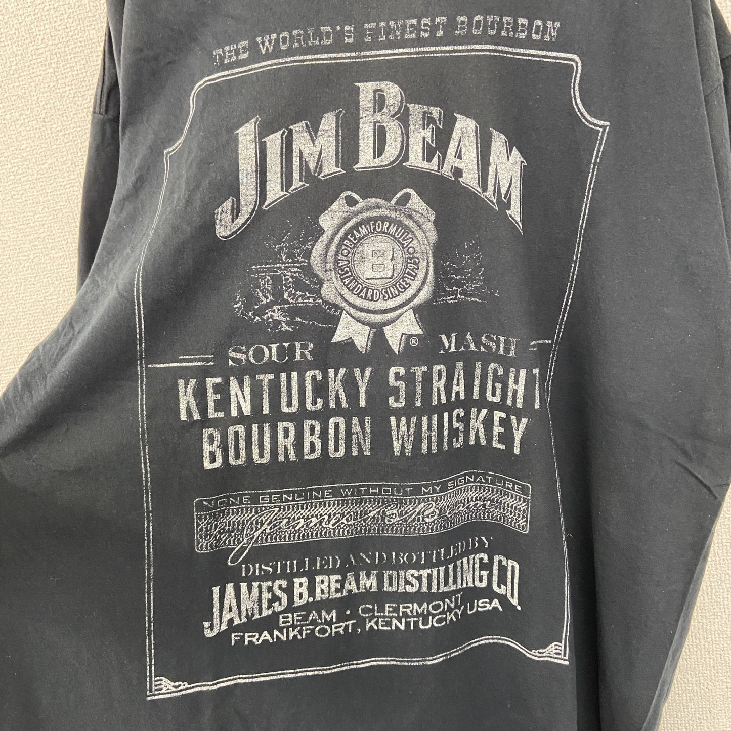 古着 used　GILDAN ギルダン　半袖プリントTシャツ　JIM BEAM　ハイボール　黒　クルーネック　2XLサイズ