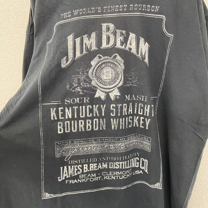 古着 used　GILDAN ギルダン　半袖プリントTシャツ　JIM BEAM　ハイボール　黒　クルーネック　2XLサイズ