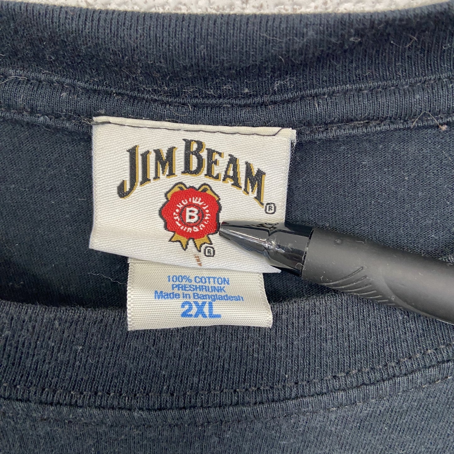 古着 used　GILDAN ギルダン　半袖プリントTシャツ　JIM BEAM　ハイボール　黒　クルーネック　2XLサイズ