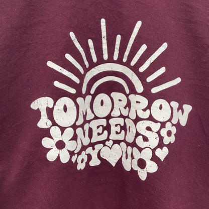 GILDAN　ギルダン　スウェット/トレーナー　4連プリント　ワインレッド　Lサイズ