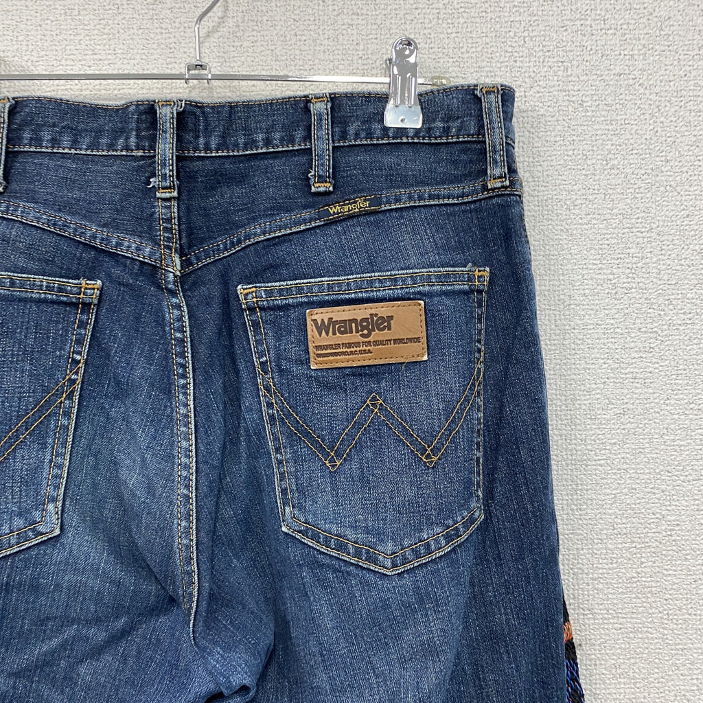 Wrangler　ラングラー　Disney　フレアデニムパンツ/ジーンズ　ディズニーデザイン　再構築　インディゴ　31サイズ