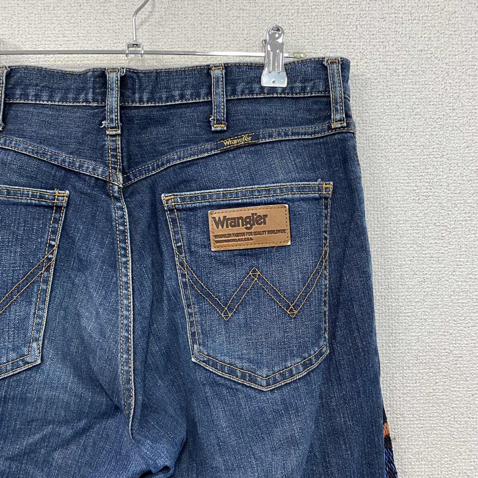 Wrangler　ラングラー　Disney　フレアデニムパンツ/ジーンズ　ディズニーデザイン　再構築　インディゴ　31サイズ
