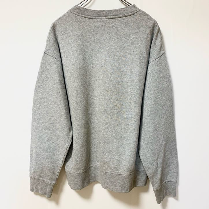 古着 used　LEVI’S リーバイス　長袖フロントロゴデザインスウェット　トレーナー　クルーネック　グレー　Ｌサイズ