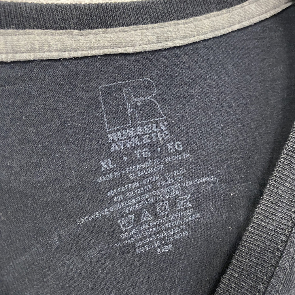RUSSELL ATHLETIC　ラッセル 　半袖プリントTシャツ　黒　ブラック　XLサイズ