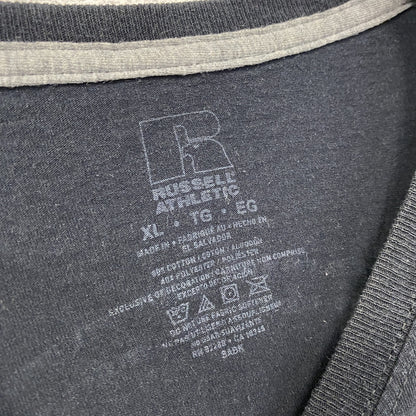 RUSSELL ATHLETIC　ラッセル 　半袖プリントTシャツ　黒　ブラック　XLサイズ