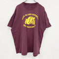 PORT&COMPANY　半袖プリントTシャツ　スポーツT　3連プリント　ワインレッド