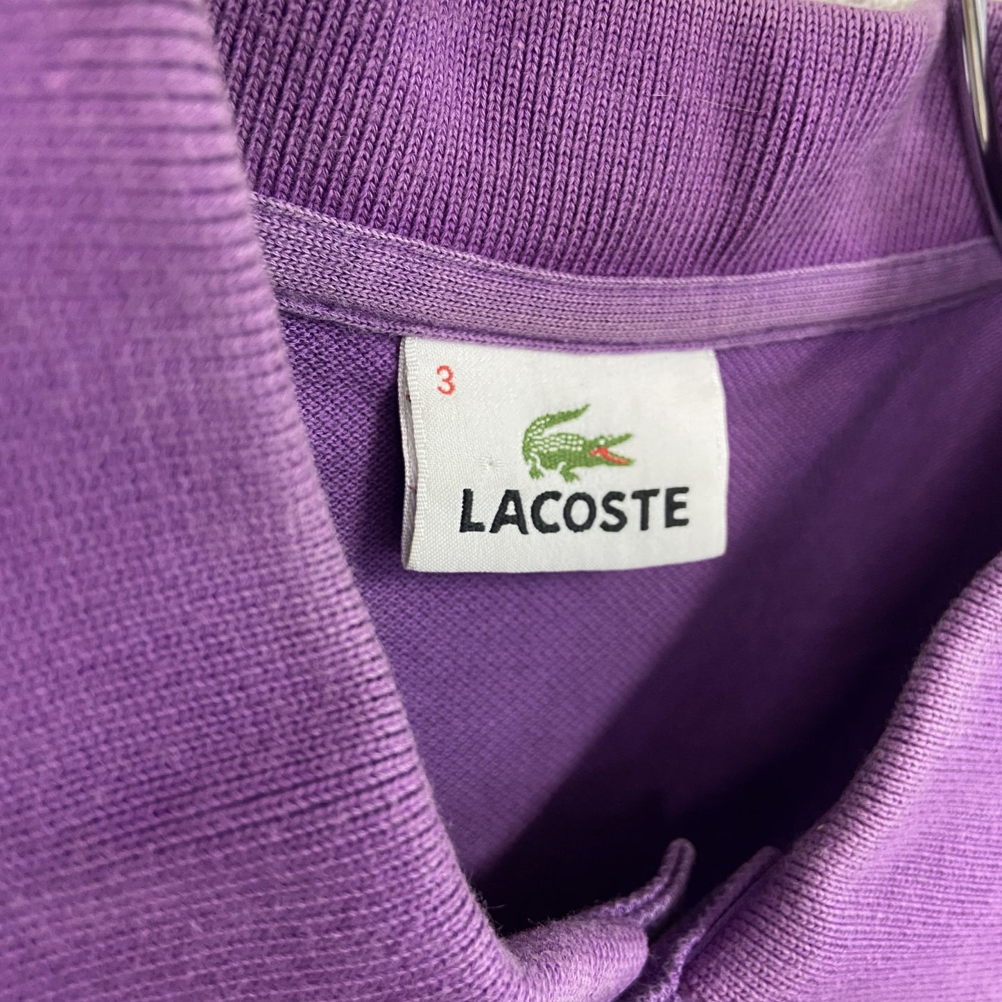 LACOSTE　ラコステ　半袖ポロシャツ　紫　パープル　3サイズ