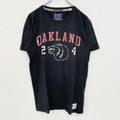古着 used　Esprit　エスプリ　半袖プリントTシャツ　OAKLAND　ウルフ　カジュアル　黒　クルーネック　Sサイズ