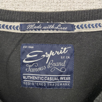 古着 used　Esprit　エスプリ　半袖プリントTシャツ　OAKLAND　ウルフ　カジュアル　黒　クルーネック　Sサイズ