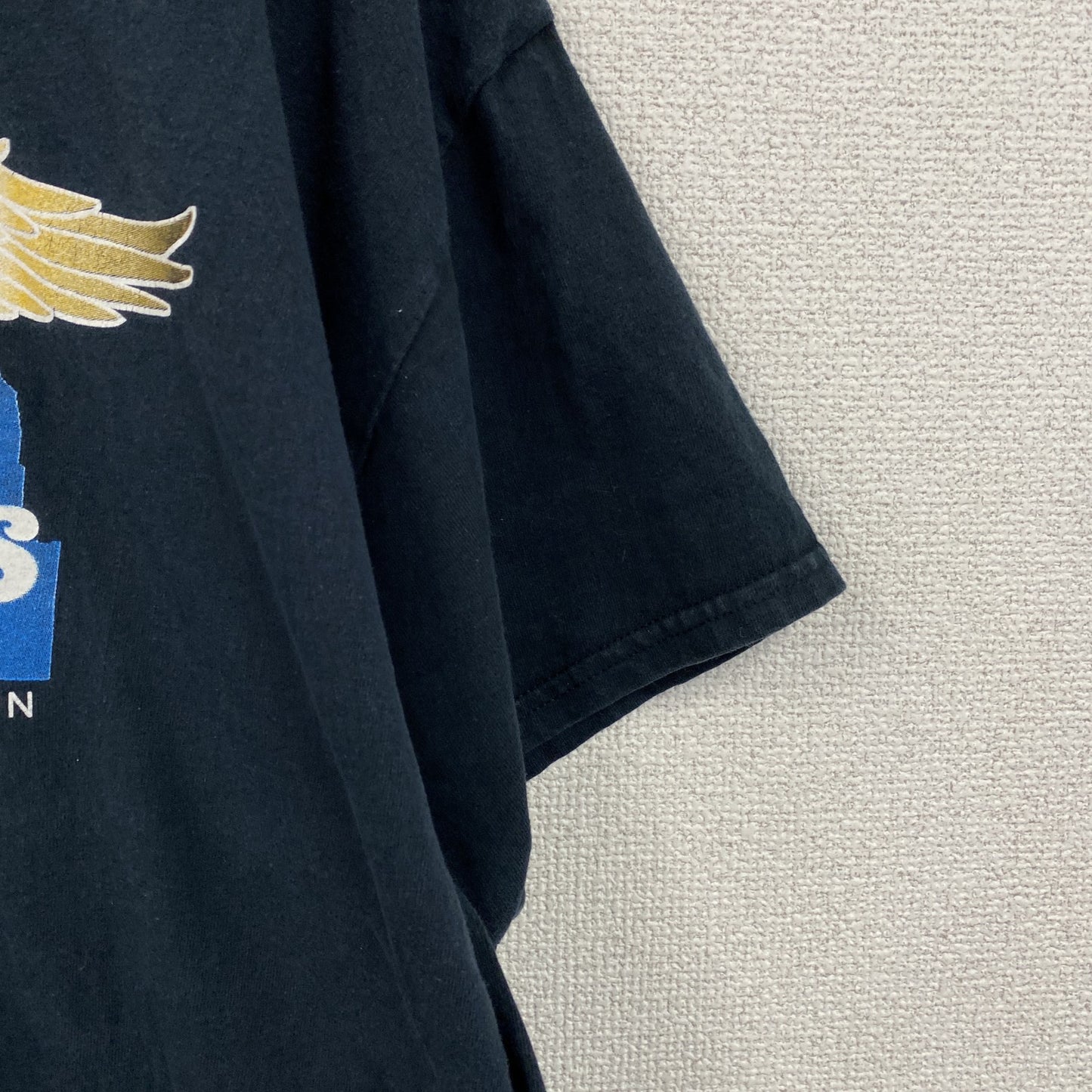 GILDAN　ギルダン　半袖プリントTシャツ　両面プリント　企業ロゴ　アーチプリント　紺　ネイビー　XLサイズ