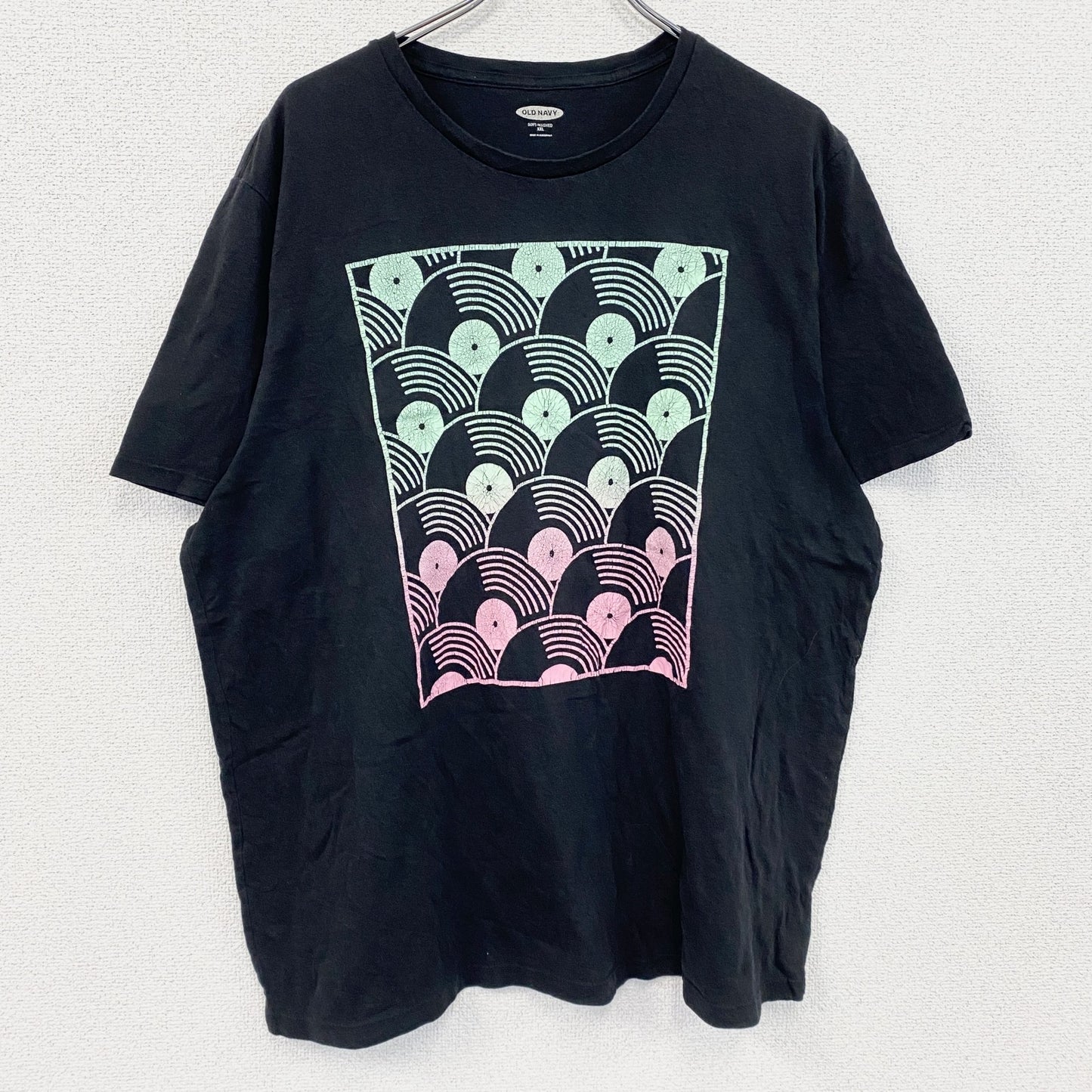 OLD NAVY　オールドネイビー 　半袖プリントTシャツ　黒　ブラック　2XLサイズ