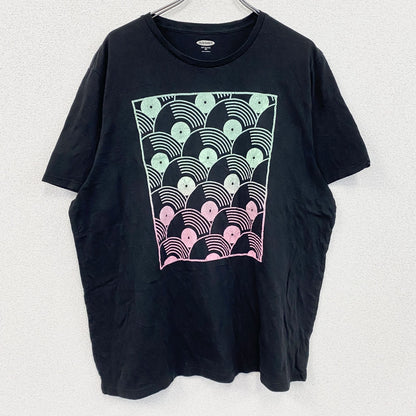 OLD NAVY　オールドネイビー 　半袖プリントTシャツ　黒　ブラック　2XLサイズ