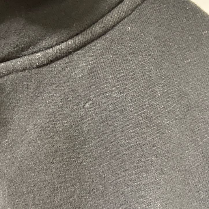 古着 used　FILA フィラ　長袖ハーフジップワンポイントロゴ刺スウェット　パーカー　ハイネック　黒　XLサイズ