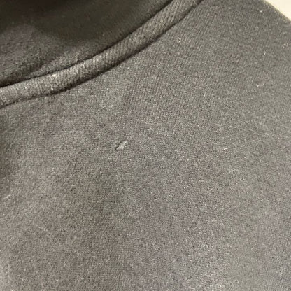 古着 used　FILA フィラ　長袖ハーフジップワンポイントロゴ刺スウェット　パーカー　ハイネック　黒　XLサイズ