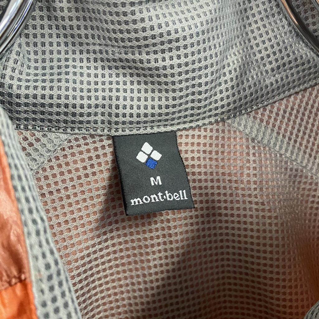 ｍont‐bell　モンベル　ウルトラライトシェルジャケット　ラグランスリーブ　リップストップ　橙色　オレンジ　Mサイズ