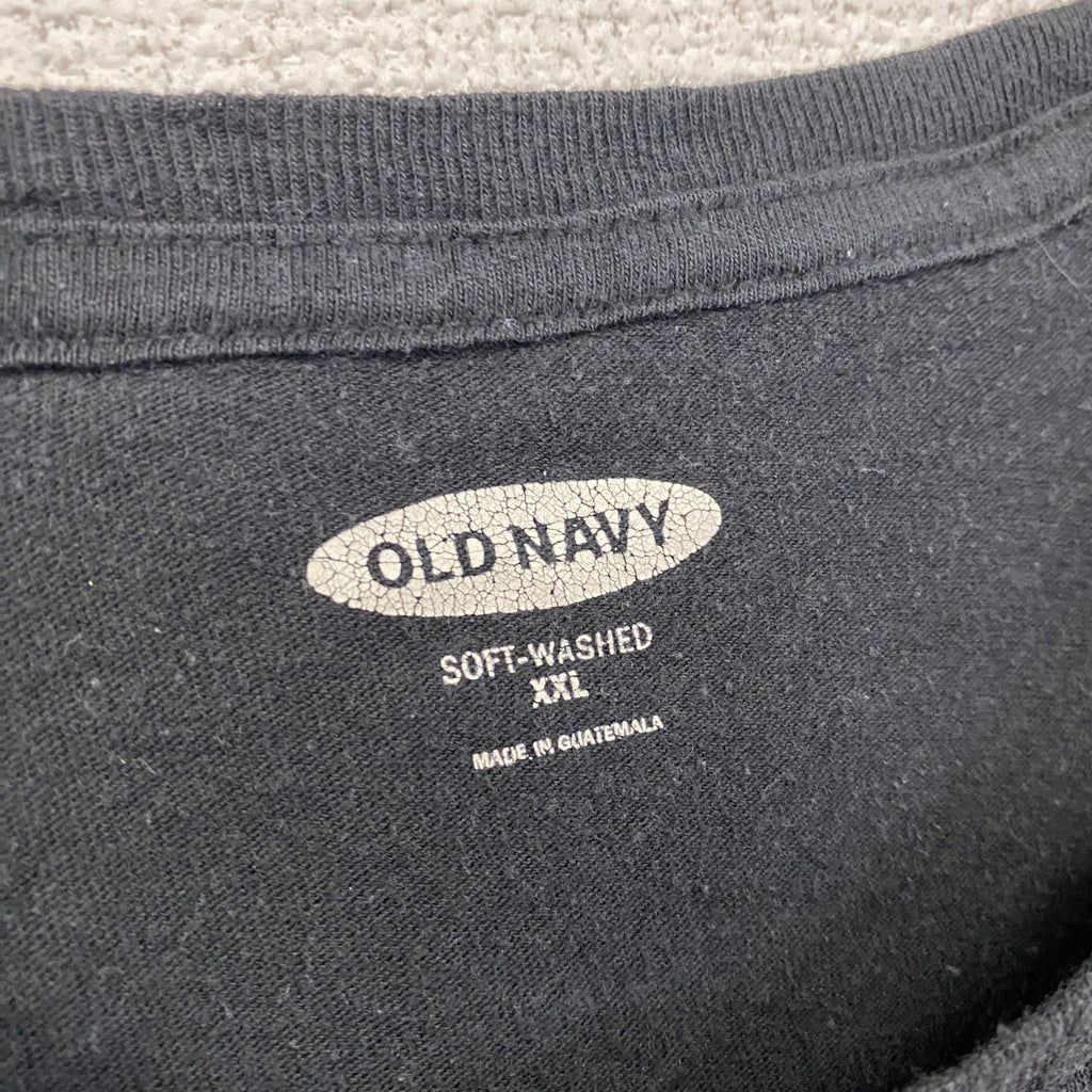 OLD NAVY　オールドネイビー 　半袖プリントTシャツ　黒　ブラック　2XLサイズ