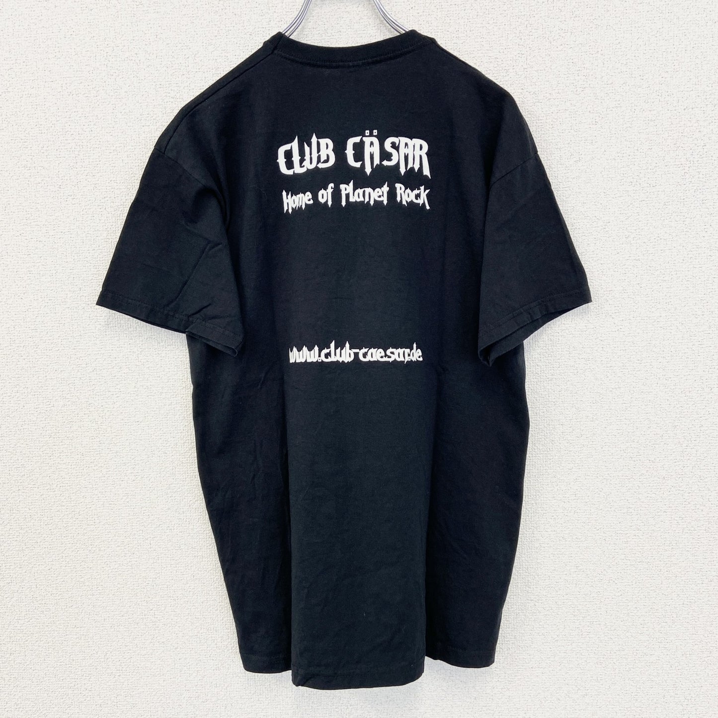 古着 used　FRUIT OF LOOM.　半袖プリントTシャツ　Plant Rock　黒　スカル　クルーネック　Mサイズ