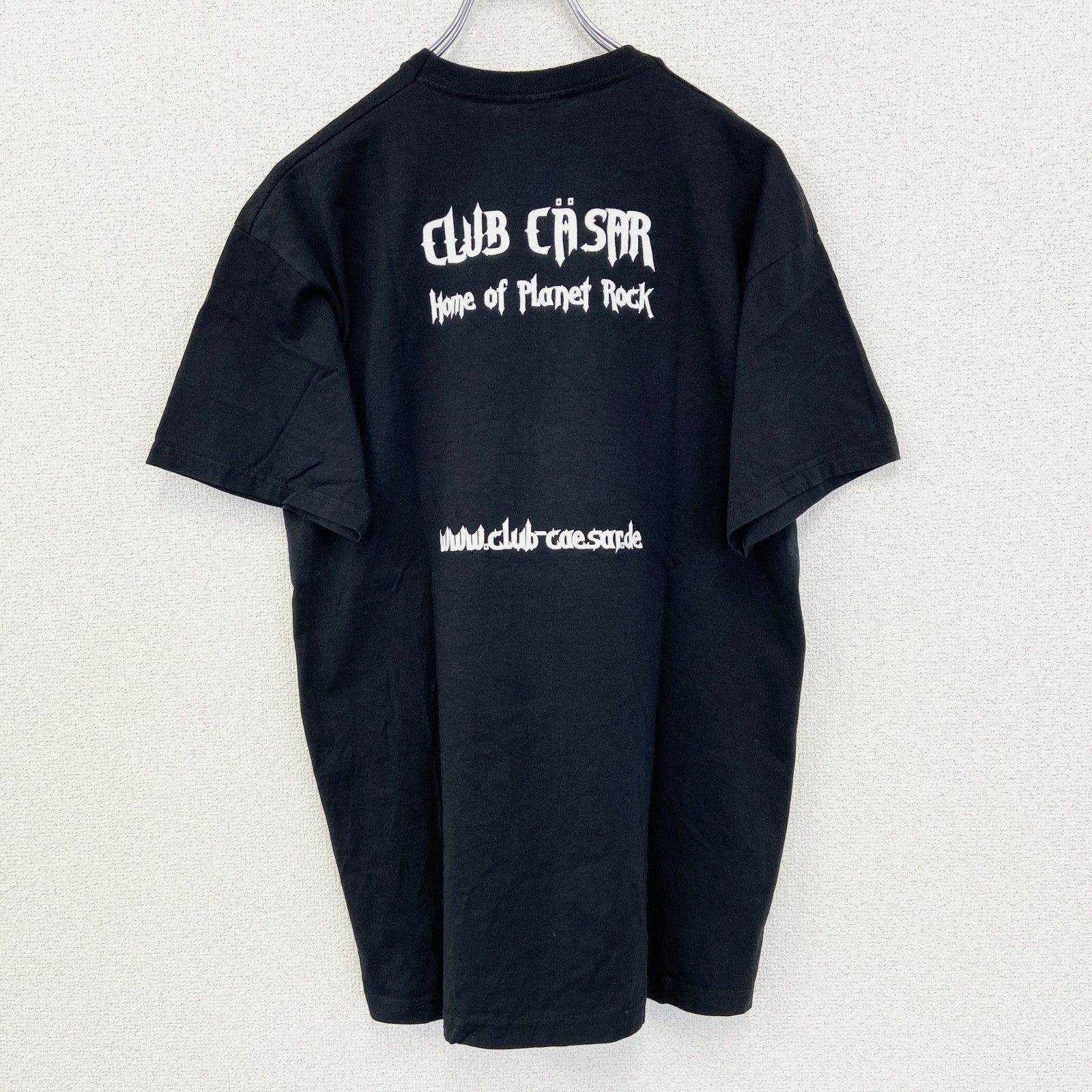 古着 used　FRUIT OF LOOM.　半袖プリントTシャツ　Plant Rock　黒　スカル　クルーネック　Mサイズ
