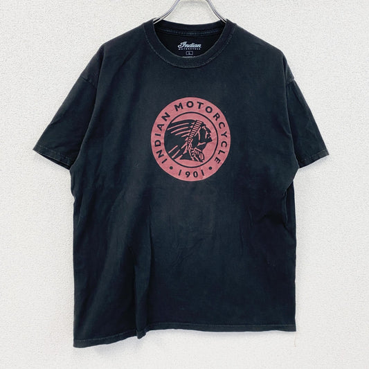 Indian　半袖プリントTシャツ　黒　ブラック　Lサイズ
