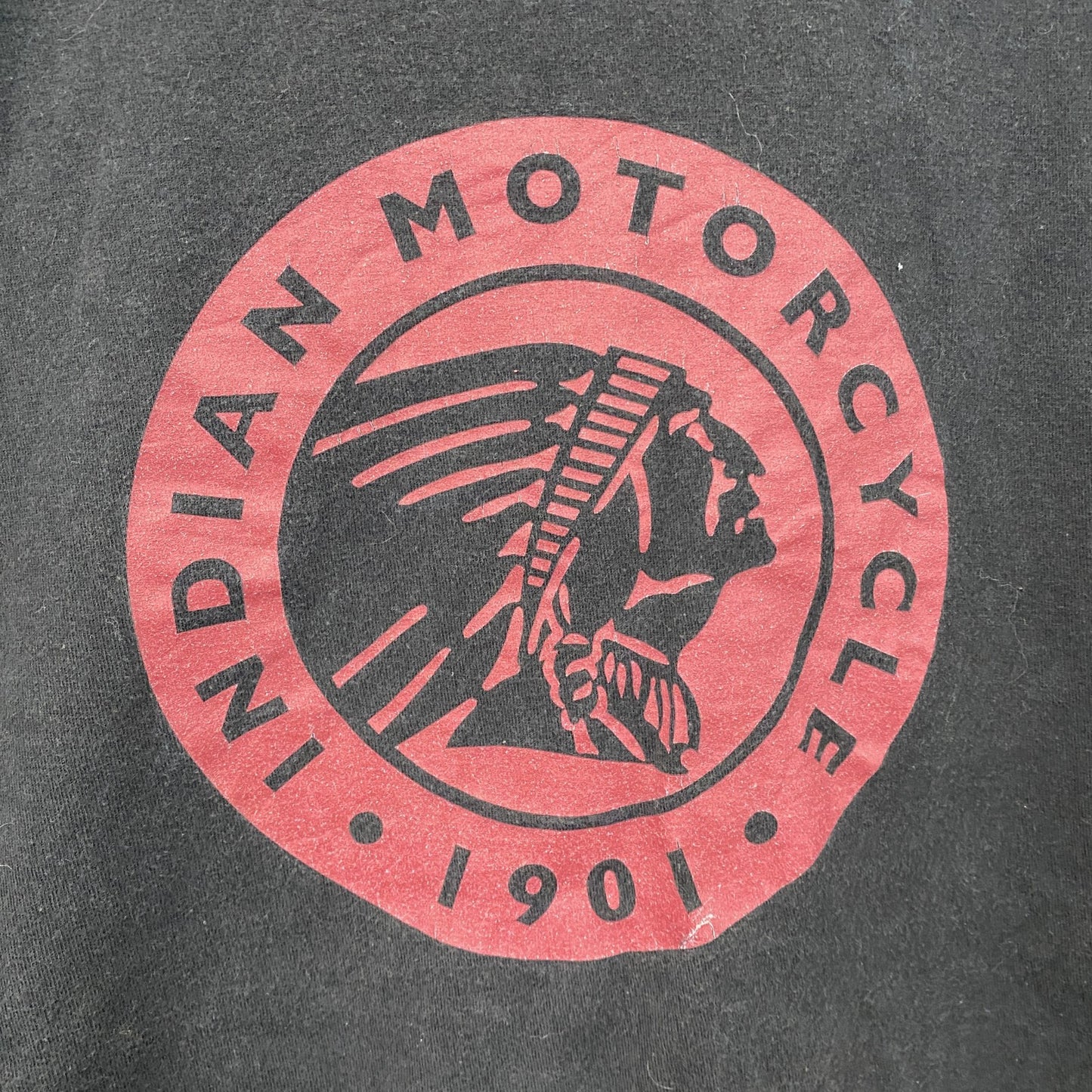 Indian　半袖プリントTシャツ　黒　ブラック　Lサイズ
