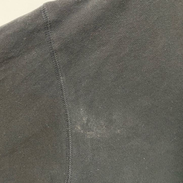 古着 used　FILA フィラ　長袖ハーフジップワンポイントロゴ刺スウェット　パーカー　ハイネック　黒　XLサイズ