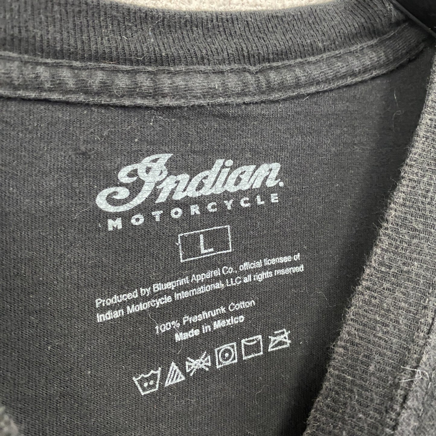 Indian　半袖プリントTシャツ　黒　ブラック　Lサイズ