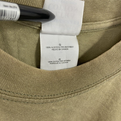 GILDAN　ギルダン　半袖プリントTシャツ　カーキ　Lサイズ