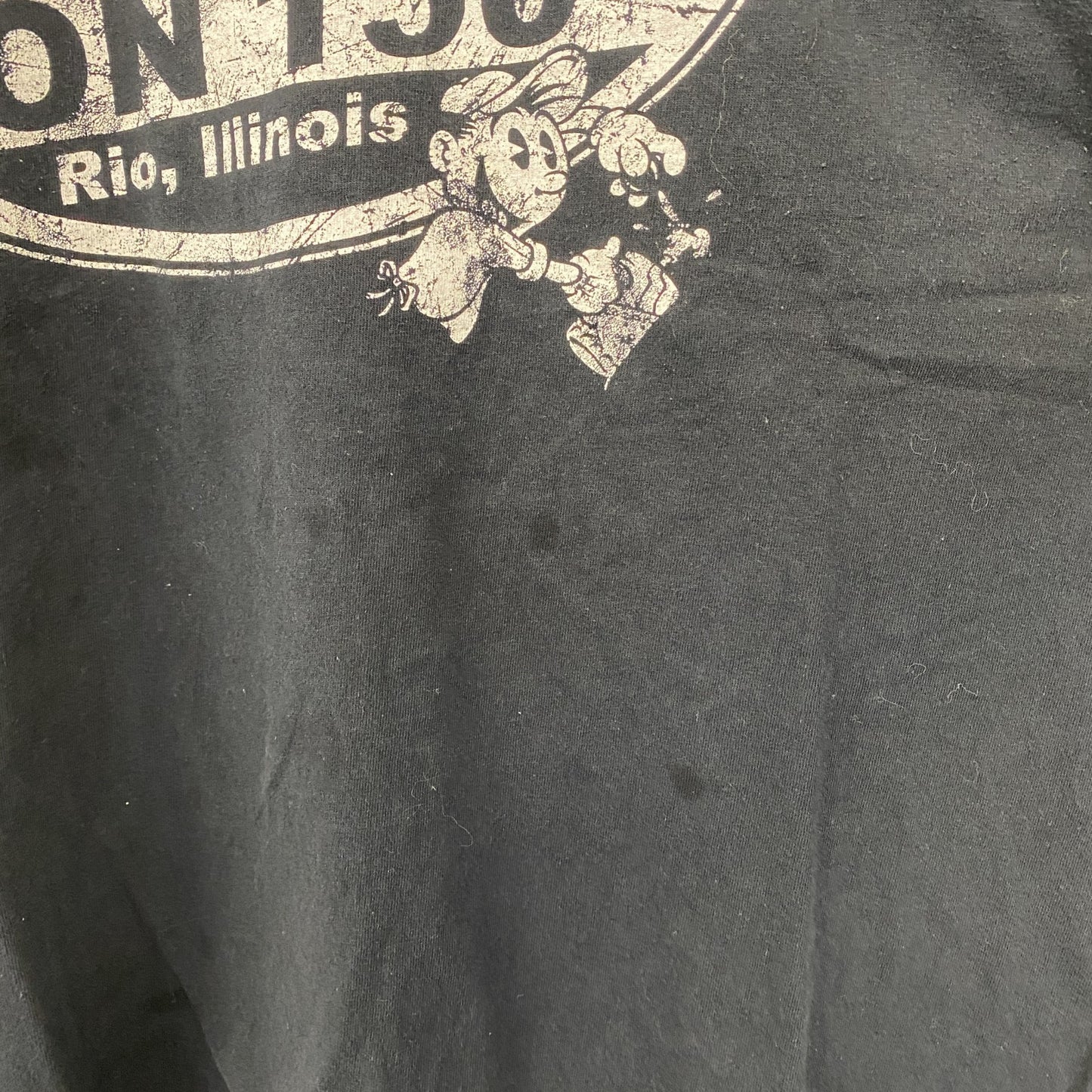 古着 used　GILDAN ギルダン　半袖プリントTシャツ　GIMPY’S ON 150　黒　ビックシルエット　XLサイズ
