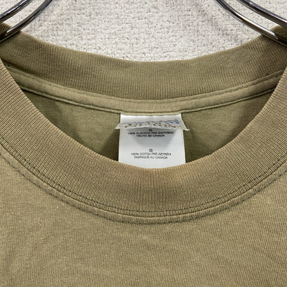 GILDAN　ギルダン　半袖プリントTシャツ　カーキ　Lサイズ