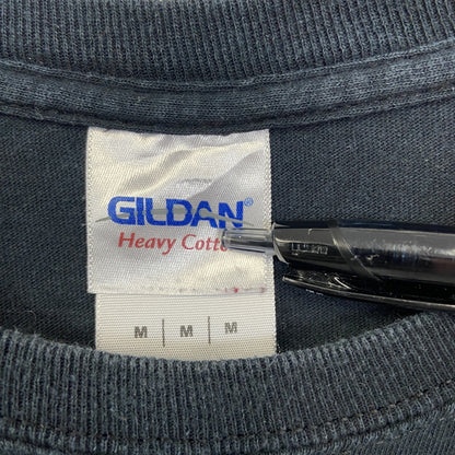 古着 used　GILDAN　半袖ロックプリントTシャツ　AC/DC　ROCK OF BUST　黒　クルーネック　Mサイズ
