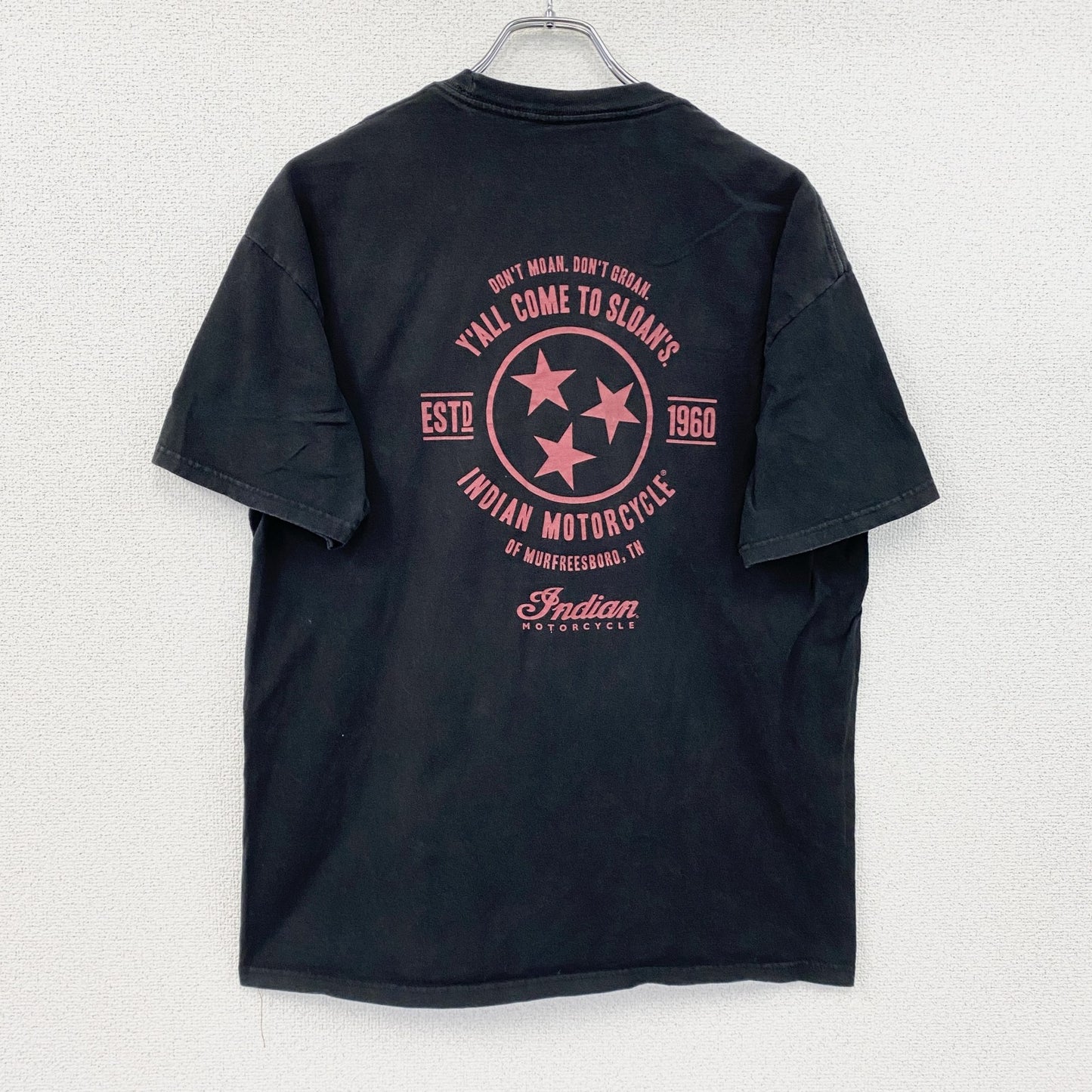 Indian　半袖プリントTシャツ　黒　ブラック　Lサイズ