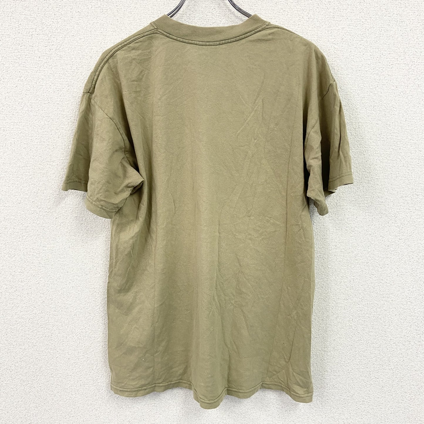 GILDAN　ギルダン　半袖プリントTシャツ　カーキ　Lサイズ