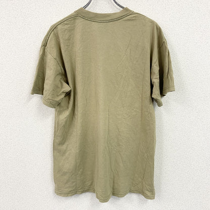 GILDAN　ギルダン　半袖プリントTシャツ　カーキ　Lサイズ