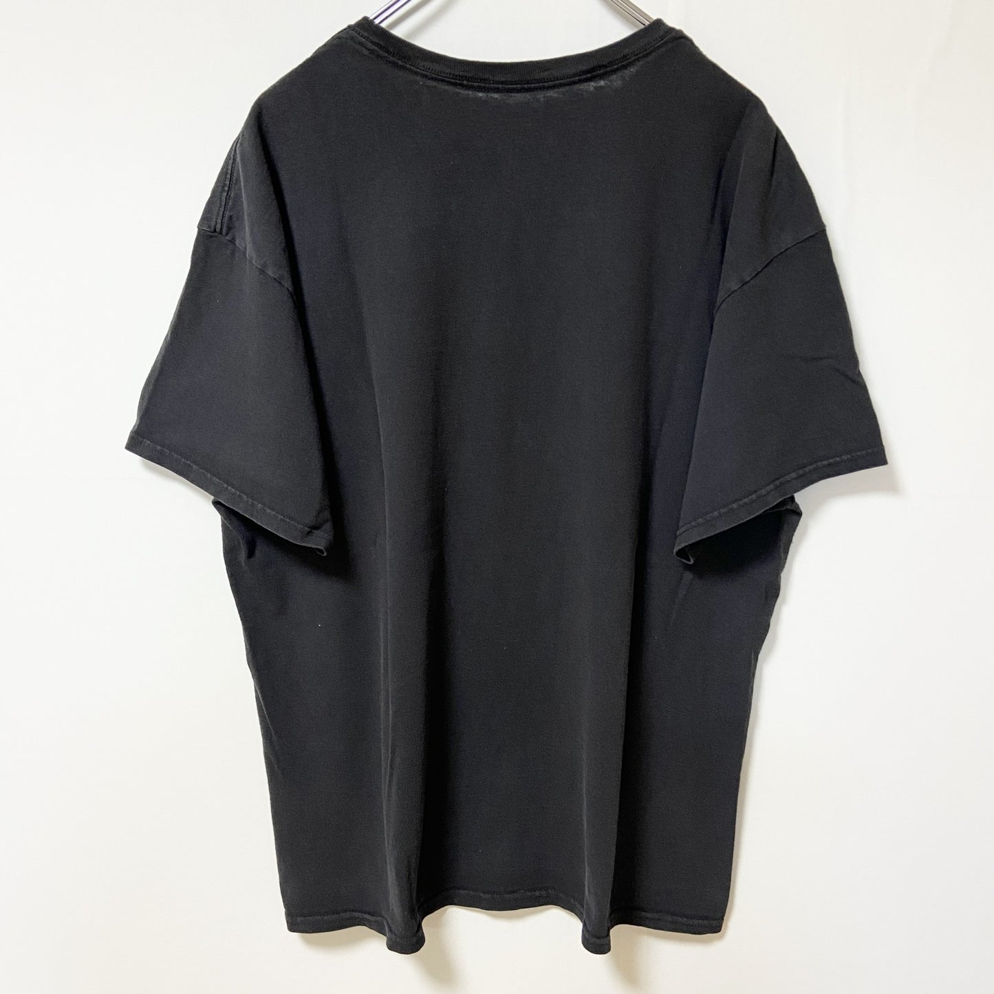 古着 used　GAS MONKEY ガスモンキー　半袖プリントTシャツ　黒　ブラック　クルーネック　レトロ　XLサイズ