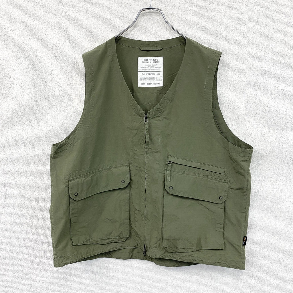 FREAK'S STORE　フリークスストア　COUDURA VEST　コーデュラベスト　3つポケット　カーキ　Mサイズ