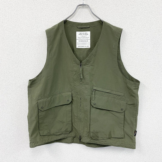 FREAK'S STORE　フリークスストア　COUDURA VEST　コーデュラベスト　3つポケット　カーキ　Mサイズ