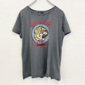 古着 used　ONLY オンリー　半袖プリントTシャツ　ROCK'N'ROLL　タイガー　グレー　クルーネック　レトロ　Lサイズ