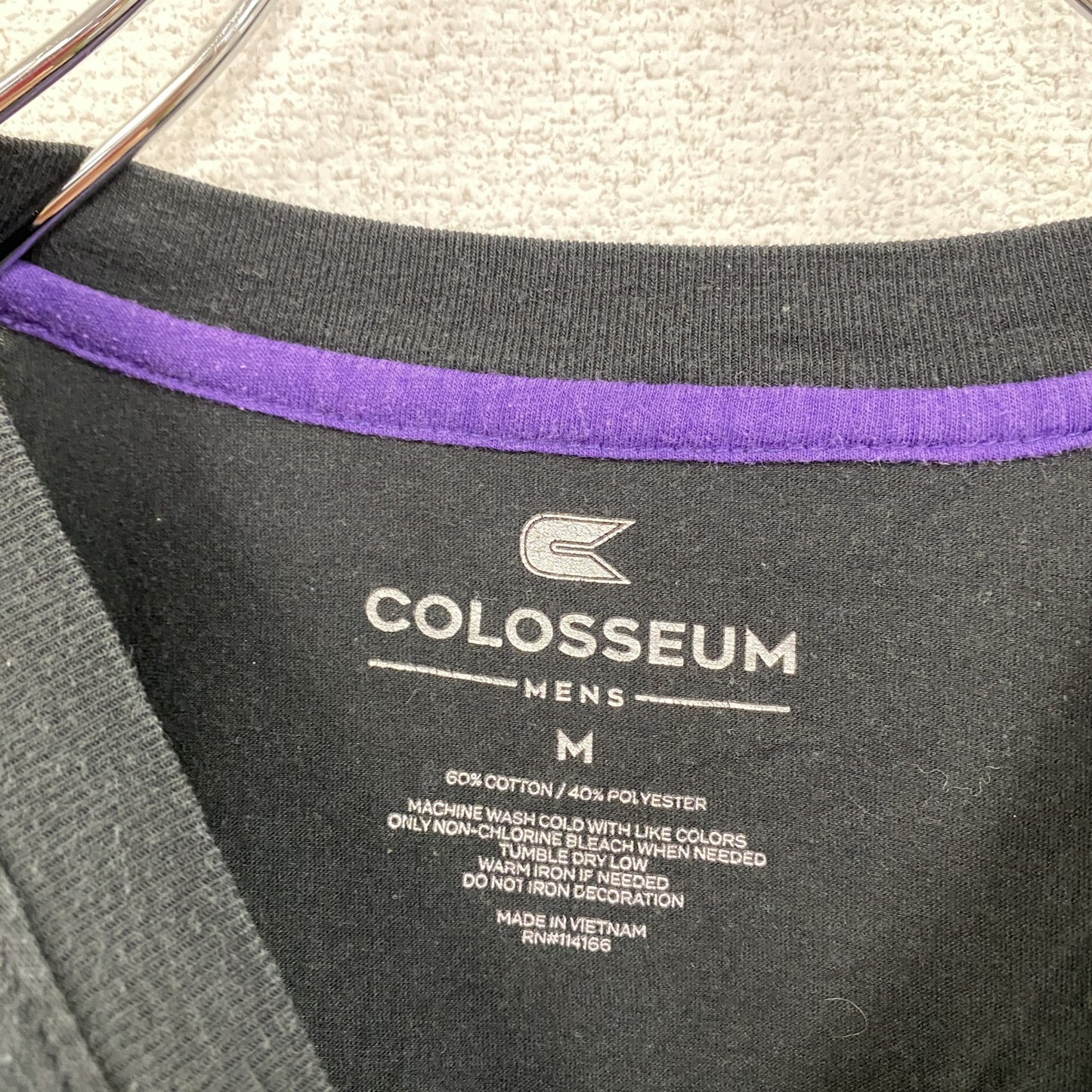 Colosseum　コロシアム　半袖プリントTシャツ　カレッジT　黒　ブラック　Mサイズ