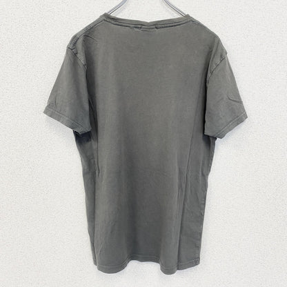 FISHBOVE　半袖プリントTシャツ　スカル　骸骨　モンスター　クルーネック　ダークグレー　Lサイズ