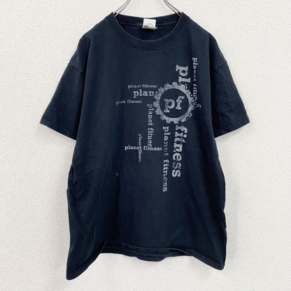 FRUIT OF THE LOOM　フルーツオブザルーム　半袖プリントTシャツ　企業T　クルーネック　黒　ブラック　Lサイズ